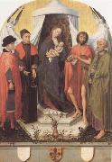 Rogier van der Weyden Madonna with Four Saints (mk08) oil on canvas